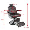 Gabbiano fotel barberski IMPERIAL brazowy 6