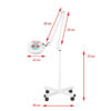 Lampa lupa S4 + statyw biala 4