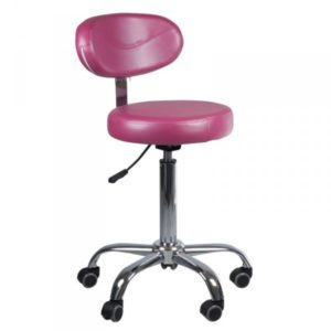 Taboret kosmetyczny z oparciem BD-9934 Wrzosowy