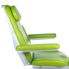 fotel modena zielony - bok - podłokietnik opuszczony