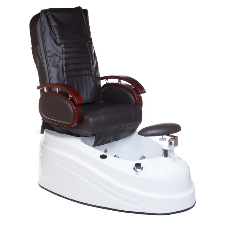Fotel do pedicure z masażem - brązowy
