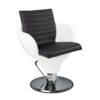 Fotel fryzjerski Ferrara Gabbiano biało czarny