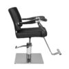 Gabbiano fotel fryzjerski Lyon czarny zdjęcie z boku