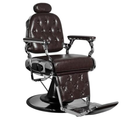 Fotel barberski bordowy Francesco