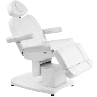 Fotel kosmetyczny elektr.Azzurro 708A 4 siln.bialy podgrzewany