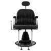 gabbiano fotel barberski luca czarny przod