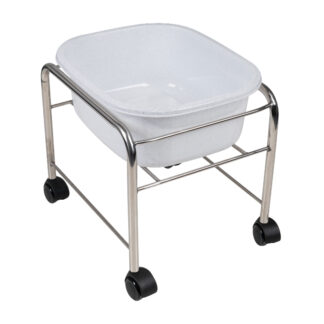 Brodzik do pedicure prosty z kolkami chrom