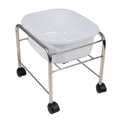 Brodzik do pedicure prosty z kolkami chrom