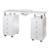 Stolik do manicure + pochlaniacz BD-3425+P BIALY