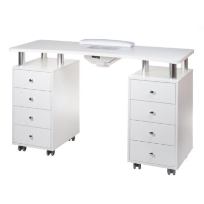 Stolik do manicure + pochlaniacz BD-3425+P BIALY
