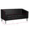 Gabbiano sofa do poczekalni BM18003 czarna 2