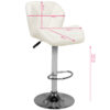 Hoker barowy M01 pikowany regulowany bialy 4