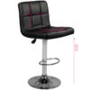 Hoker barowy M06 pikowany regulowany czarny 4