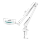 Lampa lupa led Glow 308 do blatu biala USB 3