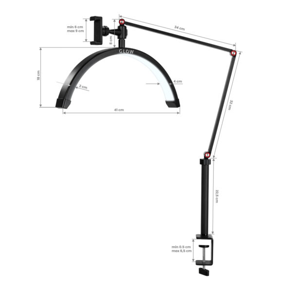 Lampa-zabiegowa-Glow-MX3-do-blatu-czarna-11 Lampa zabiegowa Glow MX3 do blatu czarna 11
